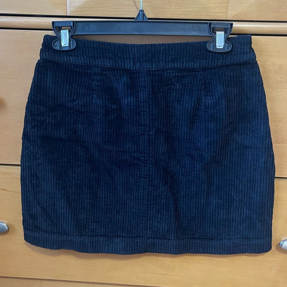 Wilfred black Corduroy Button-Front Mini Skirt - Picture 4 of 4